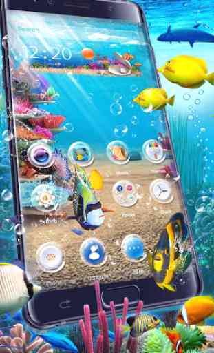 Tema dinamico di pesci d'acquario 3D 2