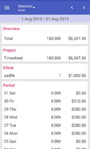 Timesheet - Work Hours and Invoice 3