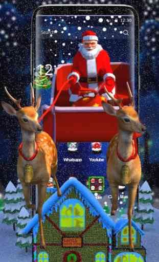 3D Merry Christmas Santa tema 2