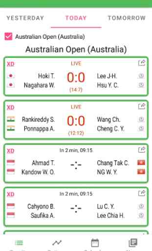 Badminton Live - results 4 fans 1
