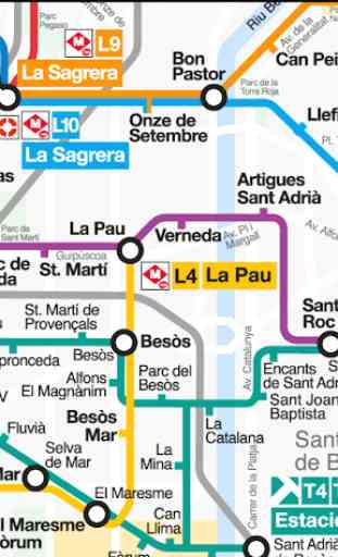 Barcelona Metro & Rail Map 3