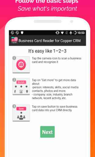 Business Card Reader for Copper CRM 1