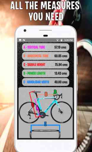 calcolatrice Bike Fit, misure formato adatto 2