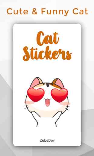 Cute & Funny Cat Sticker for WhatsApp WAStickerApp 1