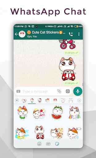 Cute & Funny Cat Sticker for WhatsApp WAStickerApp 4