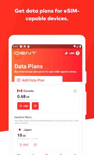 DENT: eSIM data plans & data top-up for all phones 3