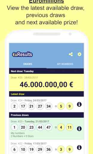 Euromillions: euResults - Risultati e premi 1