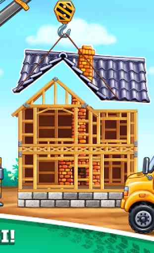 Giochi di camion per bambini - costruzione di case 4