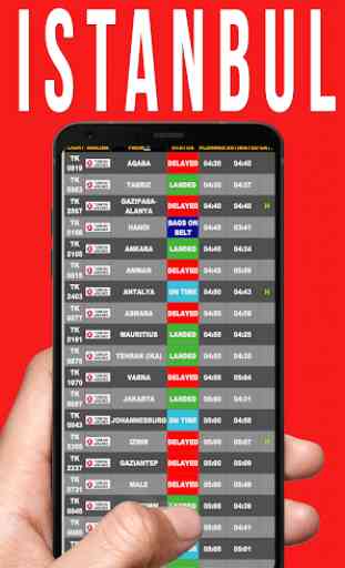 Istanbul New Airport App - Timetable application 1
