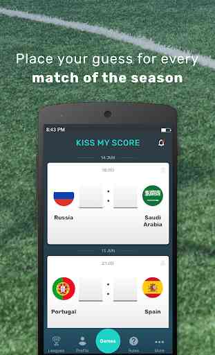 Kiss my Score | Predict Football score & Transfers 2