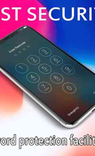 Lock Screen Phone X & 8 Style IOS 11- Best Applock 1