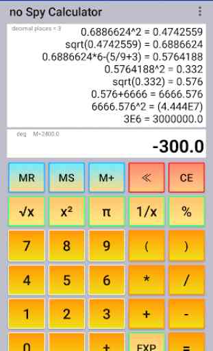 noSpy Calculator (free, no permissions, no ad) 1