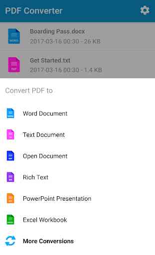 PDF Convertitore (doc ppt xls txt word png jpg wps 2