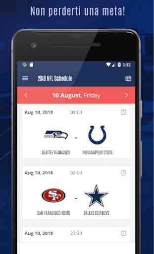 Punteggi, calendario e promemoria NFL 2019 2