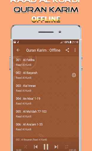 Raad Al kurdi Quran Mp3 Offline 2