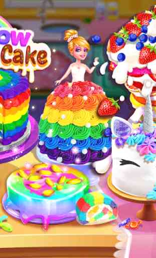 Rainbow Unicorn Cake Maker: Giochi di cucina 1