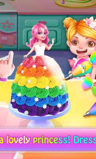 Rainbow Unicorn Cake Maker: Giochi di cucina 3