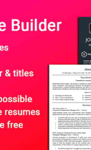 Resume builder Free CV maker templates formats app 1