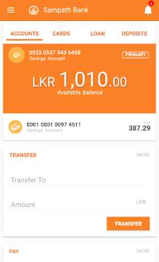 Sampath Bank Mobile App 3