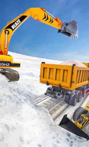 Snow Excavator Crane Simulator 1