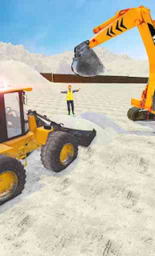 Snow Excavator Crane Simulator 3