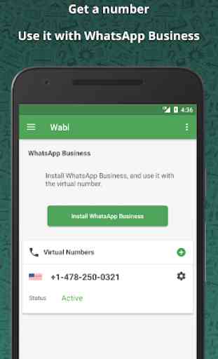 Wabi - Numero virtuale per Business WhatsApp 2