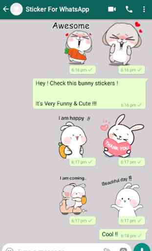 WAStickerApps - Cute Bunny Stickers 2