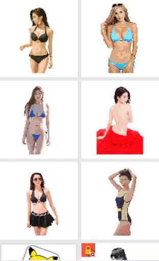 Bikini Pixel Art - Color Sexy Suit Girls 1