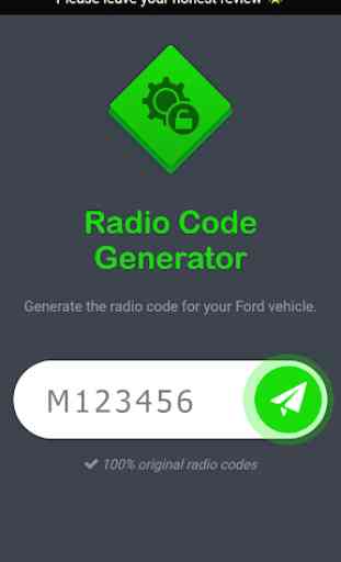 Code Calculator for Ford radios - V & M Serials 1