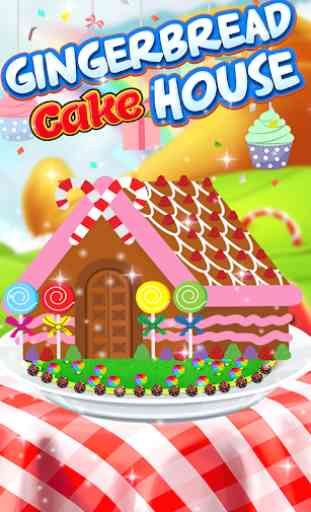 Gingerbread House Cake Maker - Kids Cooking Game 1
