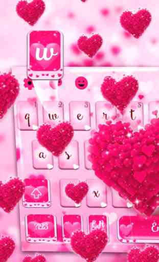 Love Heart Keyboard Theme 2