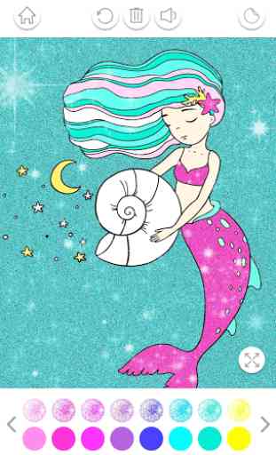 Mermaid Coloring Book Glitter 2