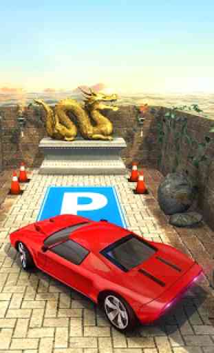 Moderno parcheggio per auto in 3D Maze 2