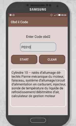 OBD ii Français Codes defaut obd2 4