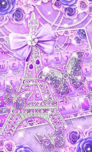 Purple Paris Butterfly Keyboard 2