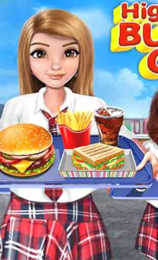 Ragazza del liceo: gioco di cucina per hamburger 1