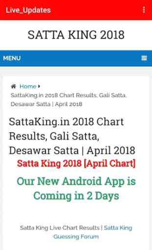 Satta King Live Updates 1