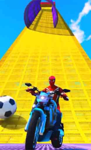 Superhero Tricky bike race (kids games) 3