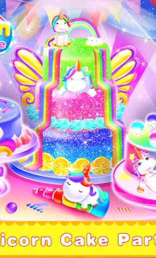 Unicorn Frost Cakes - Rainbow Cake Bakery Games 1