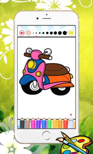 Moto Coloring Book per i bambini - giochi di disegno e pittura per l'apprendimento 2