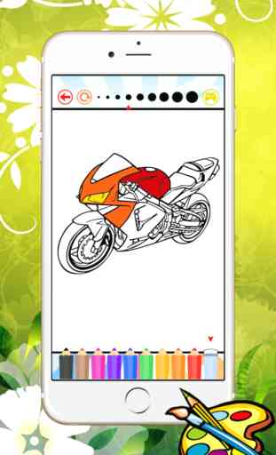 Moto Coloring Book per i bambini - giochi di disegno e pittura per l'apprendimento 4