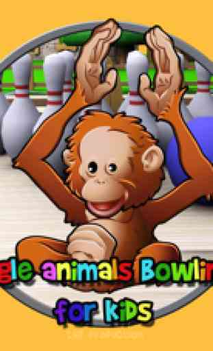 animali della giungla e bowling per i bambini - gioco gratuito 1