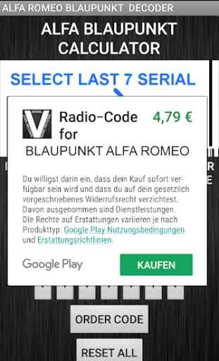 Blaupunkt Alfa Radio Code Decoder 4