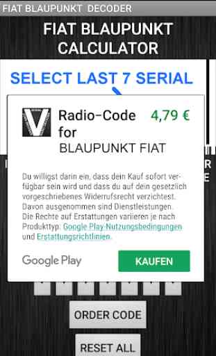 Blaupunkt Fiat Radio Code Decoder 4