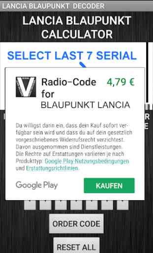 Blaupunkt Lancia Radio Code Decoder 4