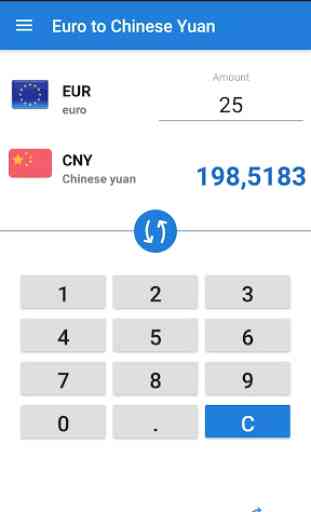 Da Euro a Yuan cinese / EUR a CNY 1