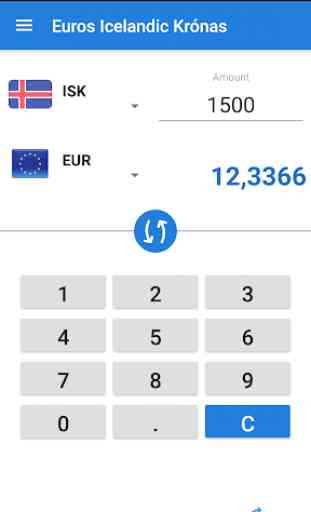 Euro a Corona islandese / EUR a ISK 1