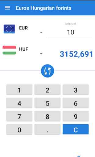 Euro a Fiorino ungherese / EUR a HUF 1