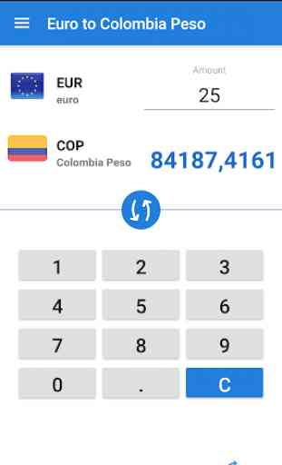 Euro a peso colombiano / EUR a COP 1