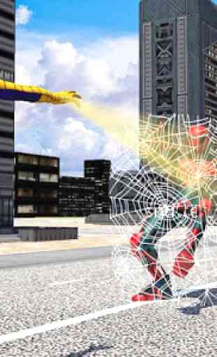 Flying spider crime city rescue game 2
